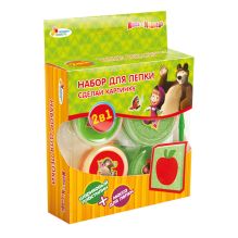 НАБОР ДЛЯ ЛЕПКИ "MULTIART" "МАША И МЕДВЕДЬ" КАРТИНА В РУСС. КОР. 14*14СМ в кор.48шт