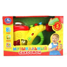 САКСОФОН "УМКА" НА БАТ. СО СВЕТОМ И ПЕСЕНКОЙ ИЗ М/Ф В РУСС. КОР. в кор.2*24шт