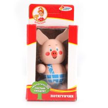 ДЕРЕВЯННАЯ ИГРУШКА "ИГРАЕМ ВМЕСТЕ" "БУРАТИНО" ПЯТАЧОК В КОР. 8СМ в кор.36шт