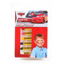 АКВАГРИМ "MULTIART" МЕЛКИ DISNEY ТАЧКИ, 6 ЦВЕТОВ В ПЛАСТ. в кор.6*24шт