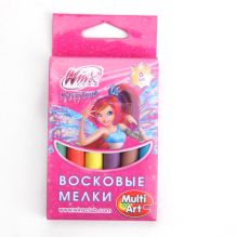 НАБОР ВОСКОВЫХ МЕЛКОВ "MULTI ART" ДИЗАЙН "WINX" 6 ЦВЕТОВ, ДИАМ. 11ММ В РУСС. КОР. в кор.12*12шт