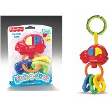 "МАТТЕЛ". FISHER-PRICE® ПОГРЕМУШКА-ПРОРЕЗЫВАТЕЛЬ "МУЗЫКАЛЬНАЯ МАШИНКА" в кор.6шт