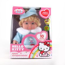 КУКЛА "КАРАПУЗ" HELLO KITTY 24СМ В ШУБКЕ, С ТВЕРДЫМ ТЕЛОМ, ОЗВУЧ., ОДЕЖДА В АССОРТ. В КОР в кop.24шт