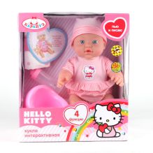 ПУПС "КАРАПУЗ" HELLO KITTY 30СМ, 4 ФУНКЦИИ, ПЬЕТ, ПИСАЕТ, ПЛАЧЕТ НАСТОЯЩ. СЛЕЗАМИ В КОР. в кop.8шт