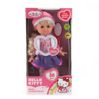 КУКЛА "КАРАПУЗ" HELLO KITTY 30СМ, ПОЕТ ПЕСЕНКУ, РАССКАЗЫВАЕТ СТИХИ, МОДНАЯ ОДЕЖДА В КОР. в кop.12шт КУКЛА "КАРАПУЗ" HELLO KITTY 30СМ, ПОЕТ ПЕСЕНКУ, РАССКАЗЫВАЕТ СТИХИ, МОДНАЯ ОДЕЖДА В КОР. в кop.12шт