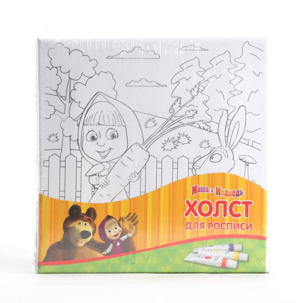 ХОЛСТ ДЛЯ РОСПИСИ "MULTIART" "МАША И МЕДВЕДЬ" (КРАСКИ/КИСТОЧКА В КОМПЛ.) 15*15СМ в кор.48шт ХОЛСТ ДЛЯ РОСПИСИ "MULTIART" "МАША И МЕДВЕДЬ" (КРАСКИ/КИСТОЧКА В КОМПЛ.) 15*15СМ в кор.48шт