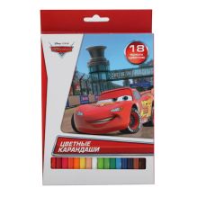 КАРАНДАШИ "ИГРАЕМ ВМЕСТЕ" DISNEY "ТАЧКИ" 18 ЦВЕТОВ В РУСС. КОР. в кор.12*12шт