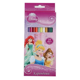КАРАНДАШИ "ИГРАЕМ ВМЕСТЕ" DISNEY "ПРИНЦЕССЫ" 24 ЦВЕТА В РУСС. КОР. в кор.12*12шт КАРАНДАШИ "ИГРАЕМ ВМЕСТЕ" DISNEY "ПРИНЦЕССЫ" 24 ЦВЕТА В РУСС. КОР. в кор.12*12шт