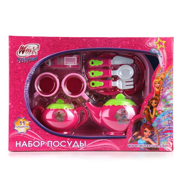 НАБОР ПОСУДЫ "ИГРАЕМ ВМЕСТЕ" ВИНКС, ПЛАСТИК. 11 ПРЕДМЕТОВ В РУСС. КОР. 35*24*7СМ в кор.48шт НАБОР ПОСУДЫ "ИГРАЕМ ВМЕСТЕ" ВИНКС, ПЛАСТИК. 11 ПРЕДМЕТОВ В РУСС. КОР. 35*24*7СМ в кор.48шт
