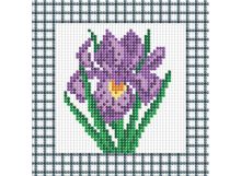 Мозаичные картины . Фиолетовый ирис (034-ST-P)