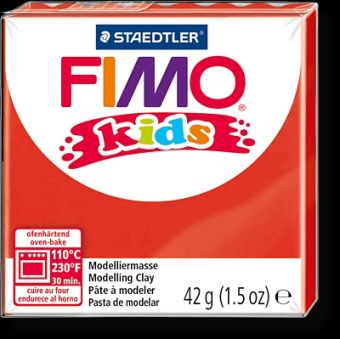 FIMO kids полимер. глина д/детей (красный) уп. 42 гр. FIMO kids полимер. глина д/детей (красный) уп. 42 гр.