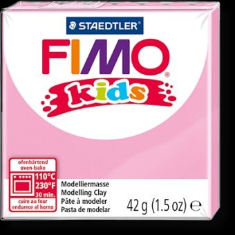 FIMO kids полимер. глина д/детей (нежно-розовый) уп. 42 гр. FIMO kids полимер. глина д/детей (нежно-розовый) уп. 42 гр.