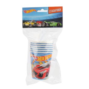 НАБОР ИЗ 6-И СТАКАНЧИКОВ "ВЕСЁЛЫЙ ПРАЗДНИК" ДИЗАЙН HOT WHEELS, БУМ. В ПАК. (РУСС. УП.) в кор.6*24наб НАБОР ИЗ 6-И СТАКАНЧИКОВ "ВЕСЁЛЫЙ ПРАЗДНИК" ДИЗАЙН HOT WHEELS, БУМ. В ПАК. (РУСС. УП.) в кор.6*24наб