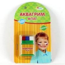 АКВАГРИМ МЕЛКИ "MULTIART" 3 ЦВЕТА "ФЛАГ" НА КАРТ. в кор.3*48шт