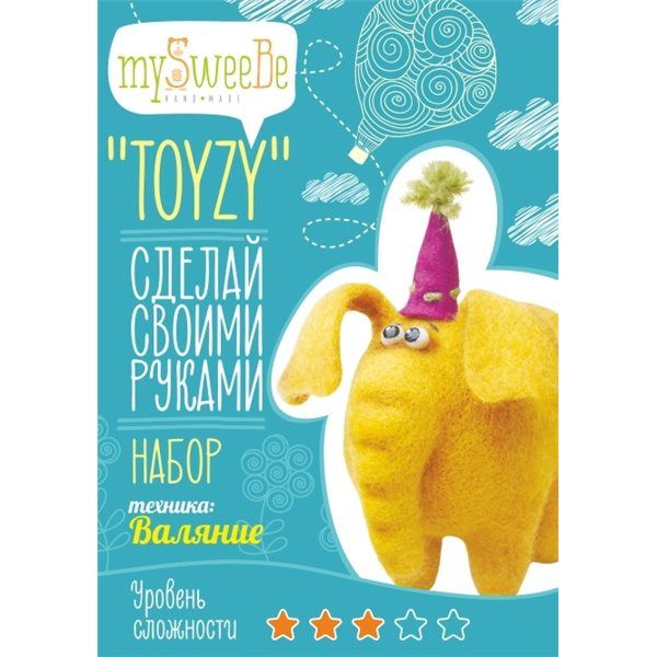 Набор TOYZY "Слон" - техника валяние Набор TOYZY "Слон" - техника валяние