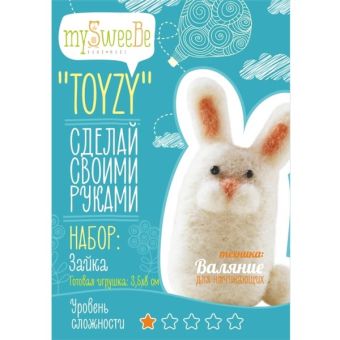 Набор TOYZY "Зайка" начальный - техника валяние Набор TOYZY "Зайка" начальный - техника валяние