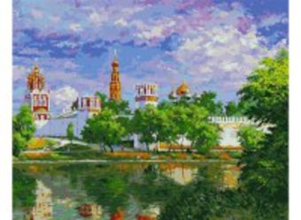 Живопись на холсте 40*50 см. Новодевичий монастырь (019-AB) Живопись на холсте 40*50 см. Новодевичий монастырь (019-AB)