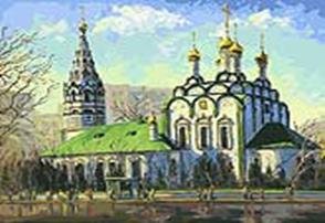 Живопись на холсте 40*50 см. Храм Воскресения Христова в Кадашах (021-AB) Живопись на холсте 40*50 см. Храм Воскресения Христова в Кадашах (021-AB)