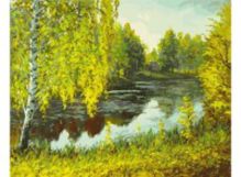 Живопись на холсте 40*50 см. Родные места (027-AB)