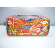 МАШИНА-ПЕРЕВЕРТЫШ "ИГРАЕМ ВМЕСТЕ" НА БАТ. СВЕТ+ЗВУК В РУСС. КОР. 9*5*13СМ в кор.2*24шт