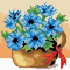 Стразы на подрамнике. Полевые васильки (021-RS-R) Стразы на подрамнике. Полевые васильки (021-RS-R)