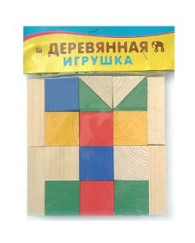 ДЕРЕВЯННАЯ ИГРУШКА. ДЕРЕВЯННЫЙ КОНСТРУКТОР (18 элементов) (Арт. К-0151)