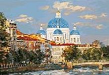 Живопись на холсте.Размер 40*50 см. Троицкий собор (037-AB )