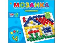 МОЗАИКА ПЛАСТИКОВАЯ. 100 фишек, диаметр 13 мм (Арт. М-0104)