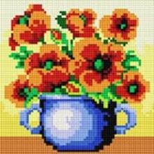 Стразы на подрамнике. Красные маки (019-RS-R)