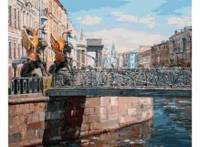 Живопись на холсте 40*50 см. Грифоны Банковского моста (038-AB)