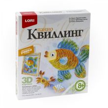 Квиллинг. Панно "Радужная рыбка"