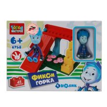 КОНСТРУКТОР "ГОРОД МАСТЕРОВ" ФИКСИКИ "ГОРКА НОЛИКА", 45ДЕТ., В РУСС. КОР. в кор.64шт
