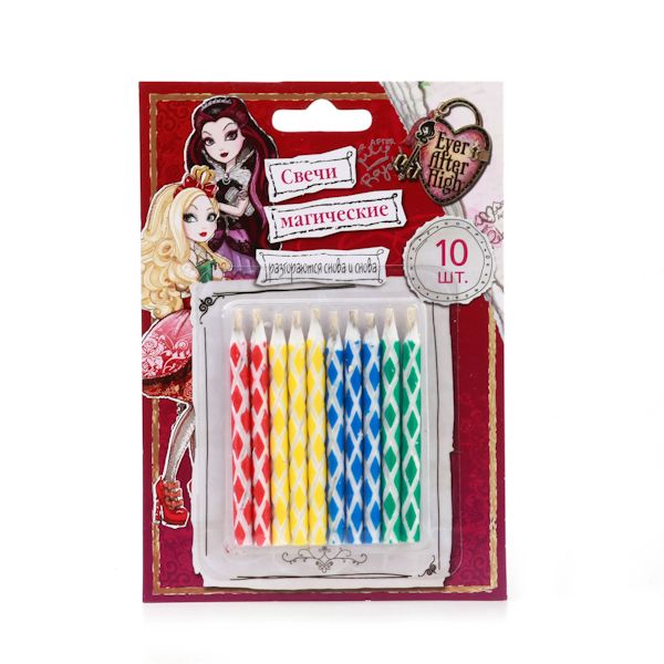НАБОР ИЗ 10-И СВЕЧЕЙ ДЛЯ ТОРТА (МАГИЧЕСКИЕ) "ВЕСЕЛЫЙ ПРАЗДНИК" EVER AFTER HIGH. в кор.6*24наб НАБОР ИЗ 10-И СВЕЧЕЙ ДЛЯ ТОРТА (МАГИЧЕСКИЕ) "ВЕСЕЛЫЙ ПРАЗДНИК" EVER AFTER HIGH. в кор.6*24наб