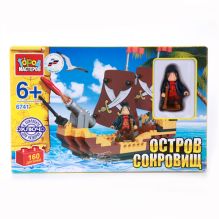 Конструктор "Город Мастеров" Корабль С Фигуркой "Остров Сокровищ" 160Дет. В Русс. Кор. В Кор.36Шт