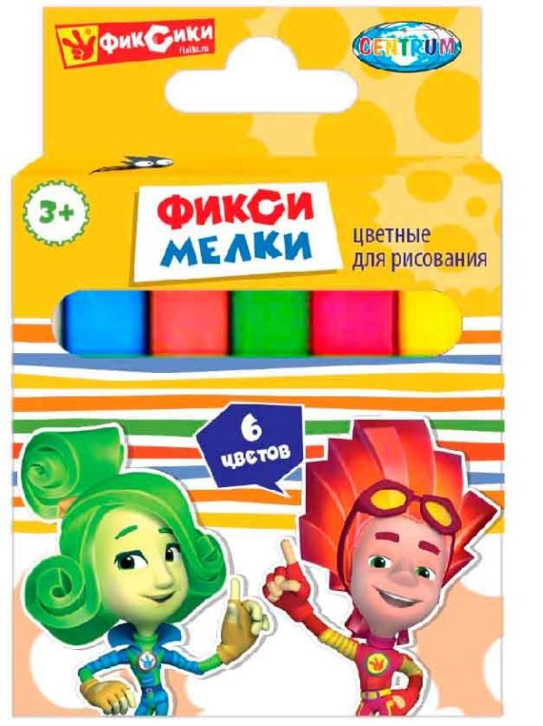 Мел цветной ФИКСИКИ-6 шт. в картон.упаковке 86433 Мел цветной ФИКСИКИ-6 шт. в картон.упаковке 86433