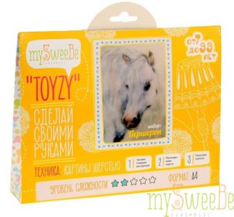 Набор TOYZY "Першерон" - картина из шерсти Набор TOYZY "Першерон" - картина из шерсти