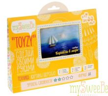 Набор TOYZY "Корабль в море" - картина из шерсти
