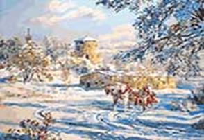 Живопись на холсте 40*50 см. Русская тройка. Река Пскова (109-AB) Живопись на холсте 40*50 см. Русская тройка. Река Пскова (109-AB)