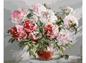 Живопись на холсте 40*50 см. Пионы (106-AB) Живопись на холсте 40*50 см. Пионы (106-AB)