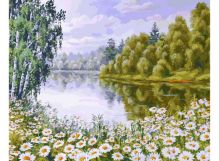 Живопись на холсте 40*50 см. В ромашковом краю (144-AB)