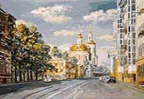 Живопись на холсте 40*50 см. Церковь Никиты Мученика в Старой Басманной слободе (116-AB) Живопись на холсте 40*50 см. Церковь Никиты Мученика в Старой Басманной слободе (116-AB)