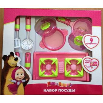 НАБОР ПОСУДЫ "ИГРАЕМ ВМЕСТЕ" "МАША И МЕДВЕДЬ" ПЛАСТ., 9 ПРЕДМ. В РУСС. КОР. в кор.24шт НАБОР ПОСУДЫ "ИГРАЕМ ВМЕСТЕ" "МАША И МЕДВЕДЬ" ПЛАСТ., 9 ПРЕДМ. В РУСС. КОР. в кор.24шт