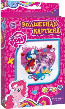 Набор для детского творчества. Волшебная картина. Состав набора: Ткань с нанесенным цветным рисунком, нитки для вышивания, бисер калиброванный (Чехия