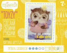 Набор TOYZY "Сова-фея" - картина из шерсти, формат А4