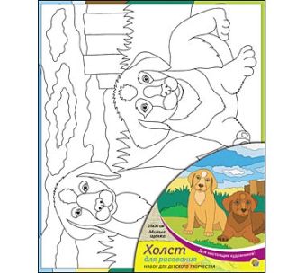 Холст с красками 25х30 см. МИЛЫЕ ЩЕНКИ (Арт. Х-0314) Холст с красками 25х30 см. МИЛЫЕ ЩЕНКИ (Арт. Х-0314)