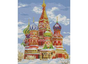 Мозаика на подрамнике. Храм Василия Блаженного (141-ST-S) Мозаика на подрамнике. Храм Василия Блаженного (141-ST-S)