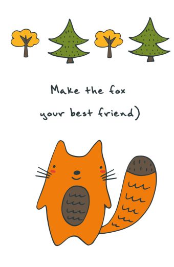 Блокнот для записей "Make the fox your best friend" (А5) Блокнот для записей "Make the fox your best friend" (А5)