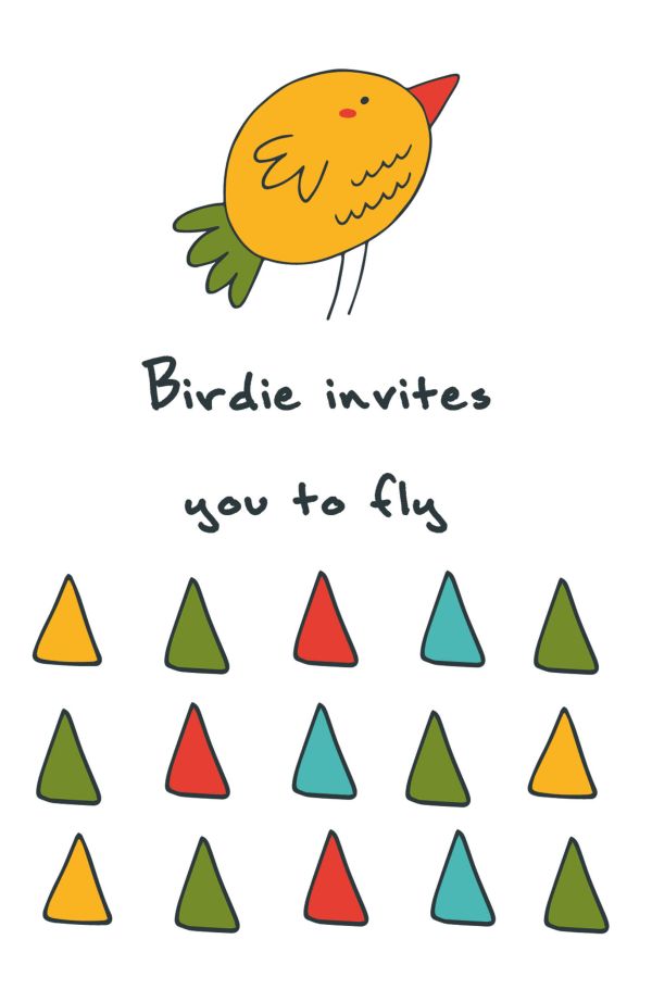 Блокнот для записей "Birdie invites you to fly" (А5) Блокнот для записей "Birdie invites you to fly" (А5)