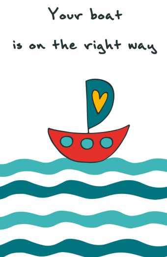 Блокнот для записей "Your boat is on the right way" (А5) Блокнот для записей "Your boat is on the right way" (А5)