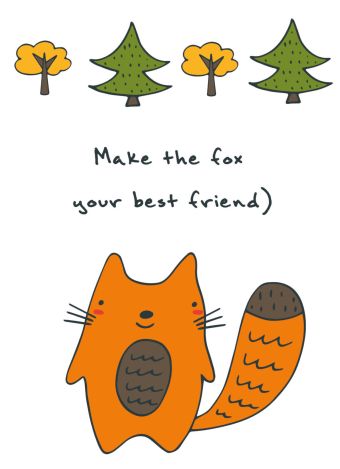

Блокнот для записей "Make the fox your best friend" (А6)
